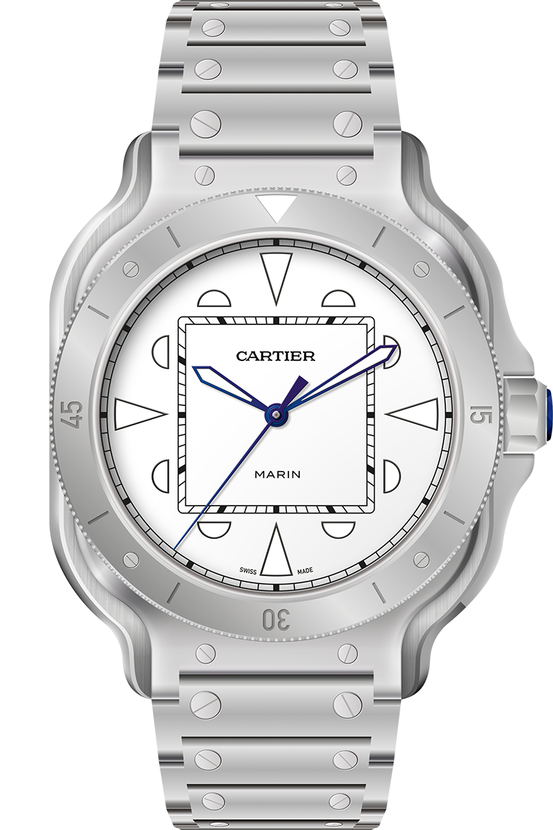 Cartier Santos Marin, colorazione 2
